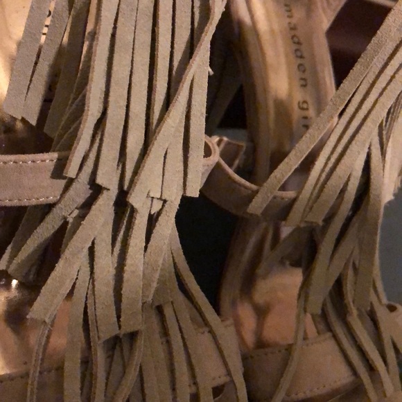 SOLD - Madden Girl Fringe Sandal Heels - Picture 2 of 5